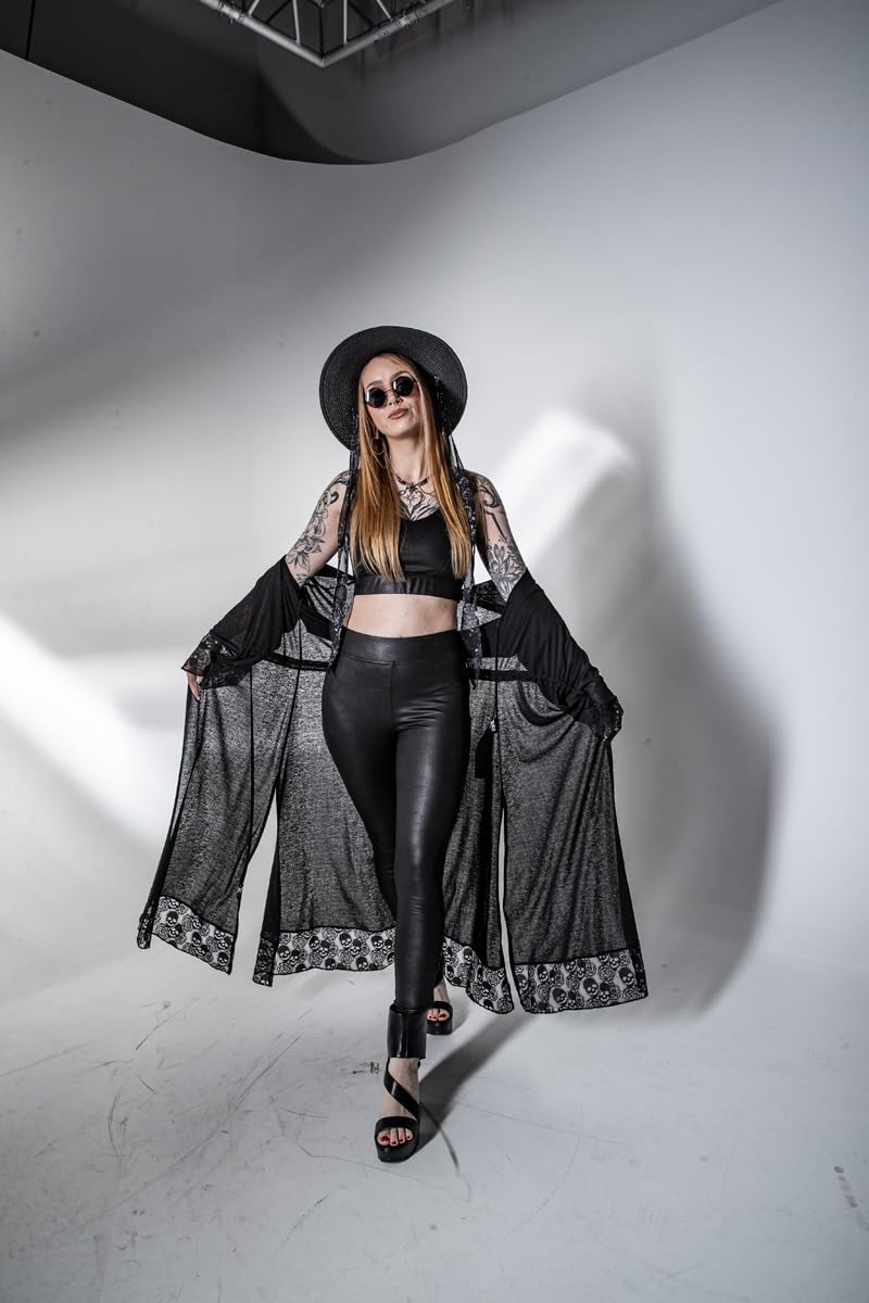 black-premium-essential-faux-leather-cropped-top-schwarz-m image 6