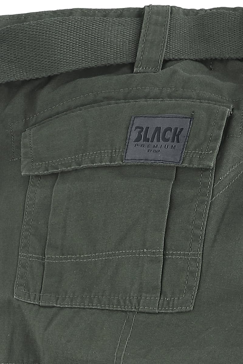black-premium-herren-cargohose-army-vintage-schwarz image 4