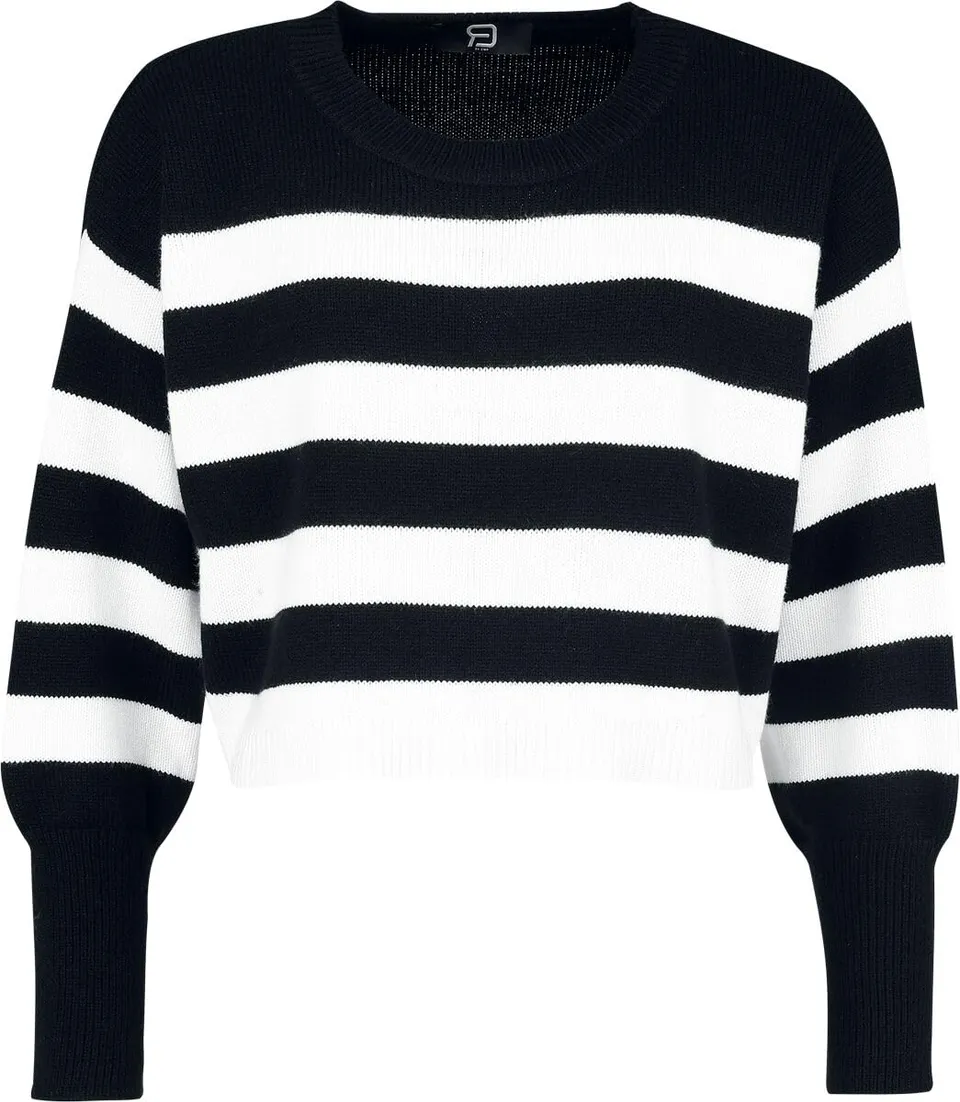 red-by-emp-pullover-strickpullover-schwarz-wei-damen-l image 1
