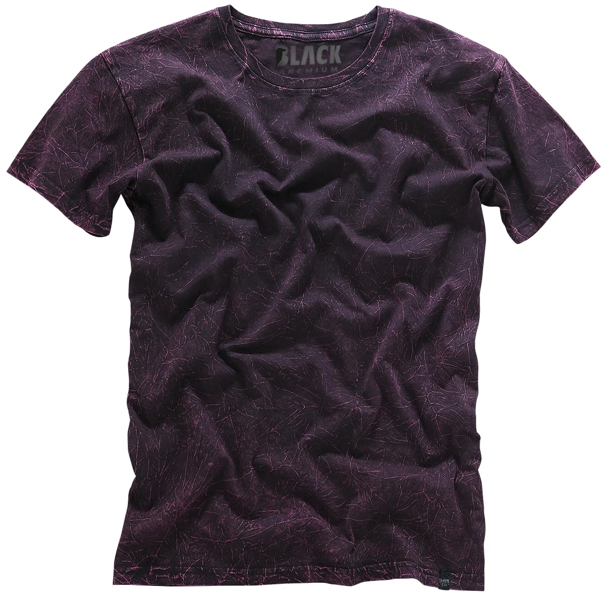 black-premium-t-shirt-dunkelrot-waschung-herren-xl image 5