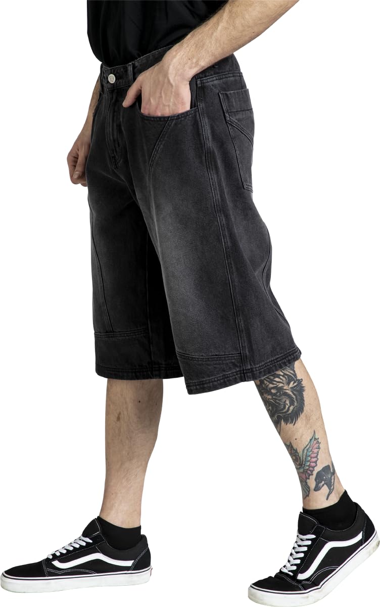 red-by-emp-schwarze-baggy-shorts-herren-l-knielang image 7