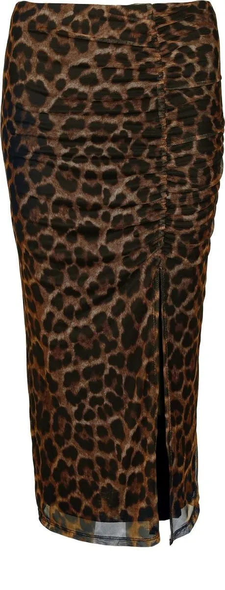 red-by-emp-leopard-rock-damen-rock-multicolor image 1