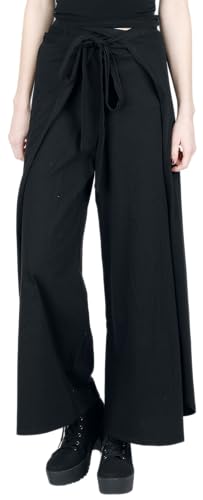 black-premium-damen-stoffhose-schwarz-schn-rbund image 8