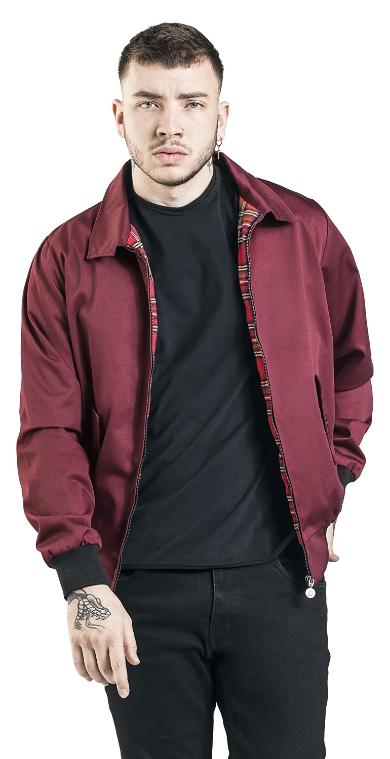 red-by-emp-herren-bomberjacke-bordeaux-gr-e-m-stehkragen image 2