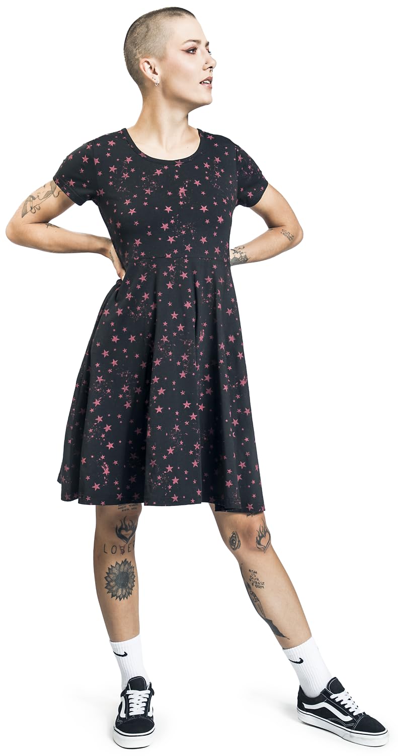 red-by-emp-sternchen-minikleid-schwarz-kurz-sternen-print image 4