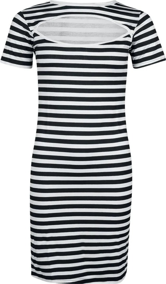 red-by-emp-schwarz-wei-es-cut-out-kleid-kurz-damen image 1