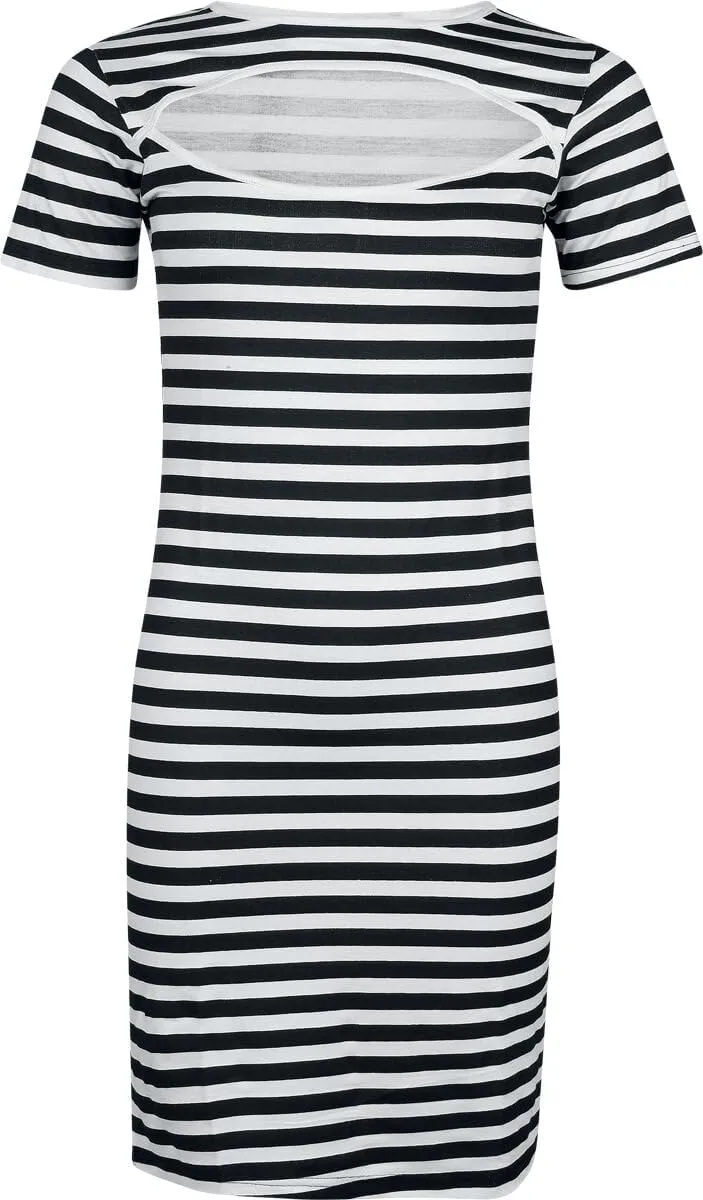 red-by-emp-schwarz-wei-es-cut-out-kleid-kurz-damen image 1