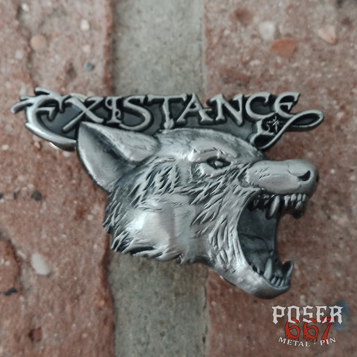 existance-wolf-attack-3d-pin-anstecker-antik-silber-5-cm image 4