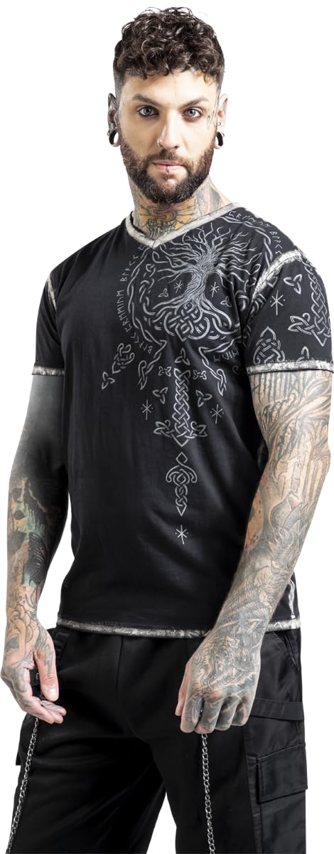 black-premium-by-emp-t-shirt-front-backprint-herren-schwarz image 2