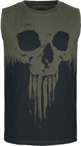 black-premium-by-emp-tank-top-herren-skull-print-schwarz-oliv image 6