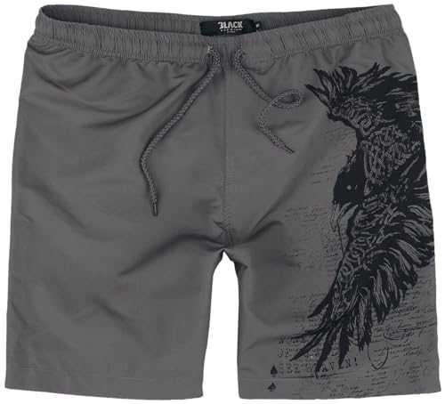 black-premium-by-emp-graue-badeshorts-raben-print-herren image 7
