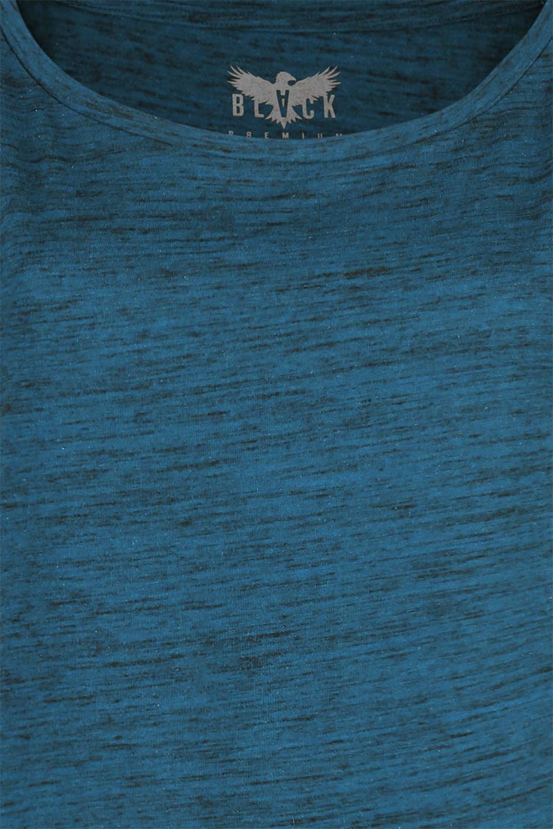 black-premium-by-emp-damen-t-shirt-blau-melange-gr-e-m image 3