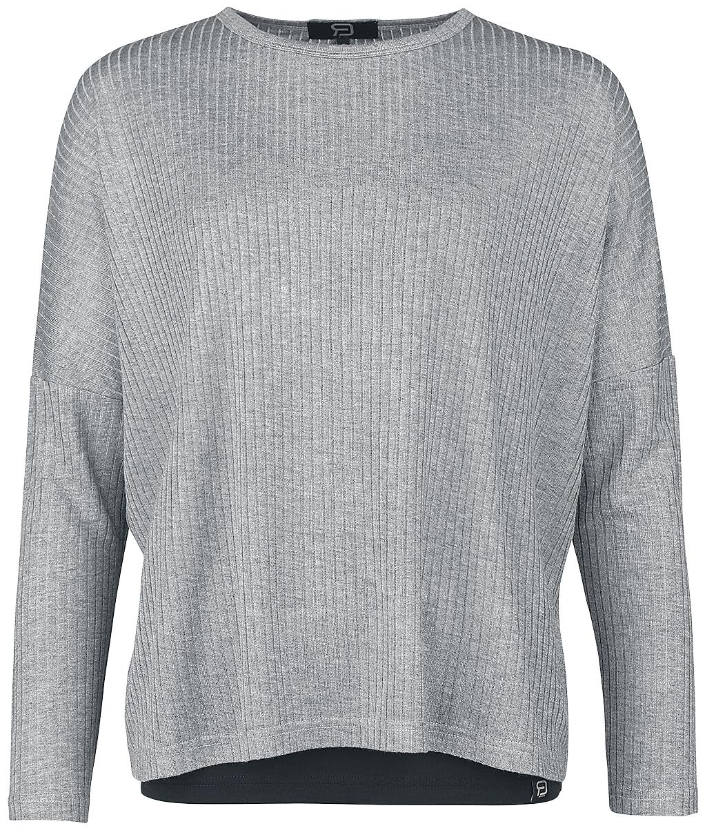 red-by-emp-longsleeves-damen-langarmshirt-grau-rippstoff image 1