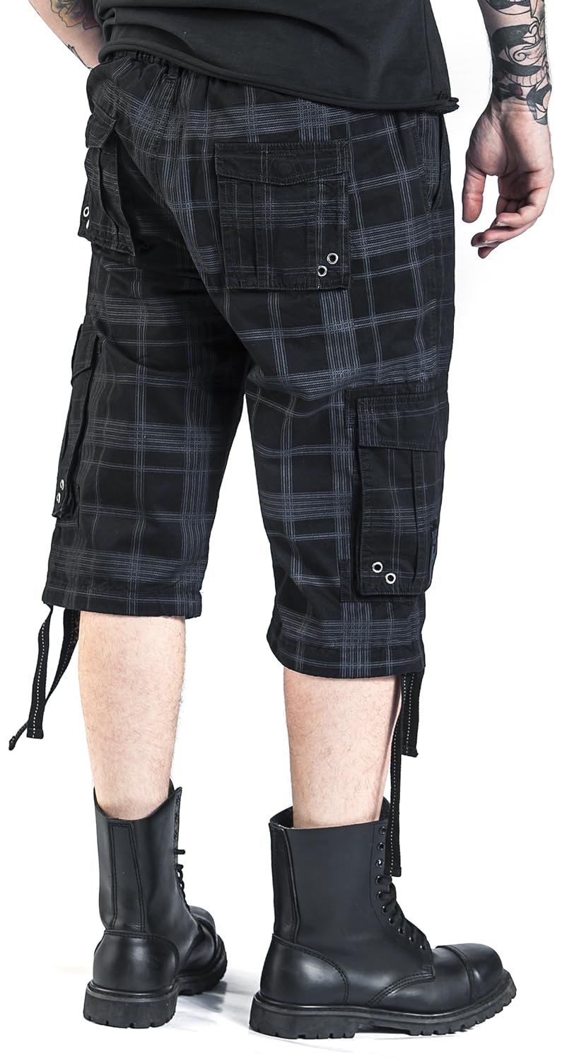 black-premium-by-emp-shorts-schwarz-herren-l-karo-muster image 8