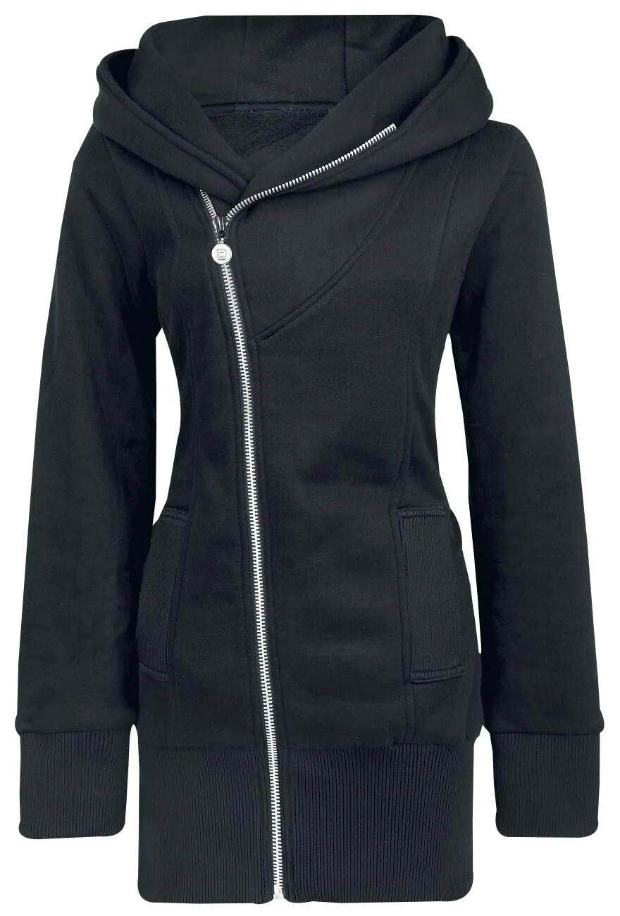 red-by-emp-damen-sweatjacke-schwarz-lang-gr-m-kapuze image 1