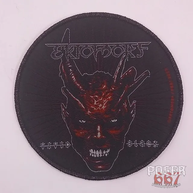 ektomorf-vivid-black-patch-rund-9-5-cm-schwarz image 1