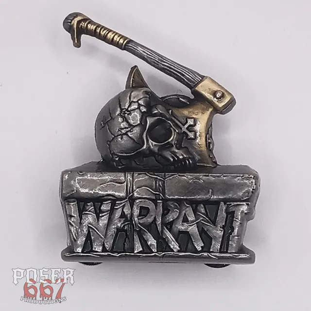 warrant-falling-down-3d-pin-metall-5-cm-antik-bronze-kupfer image 1