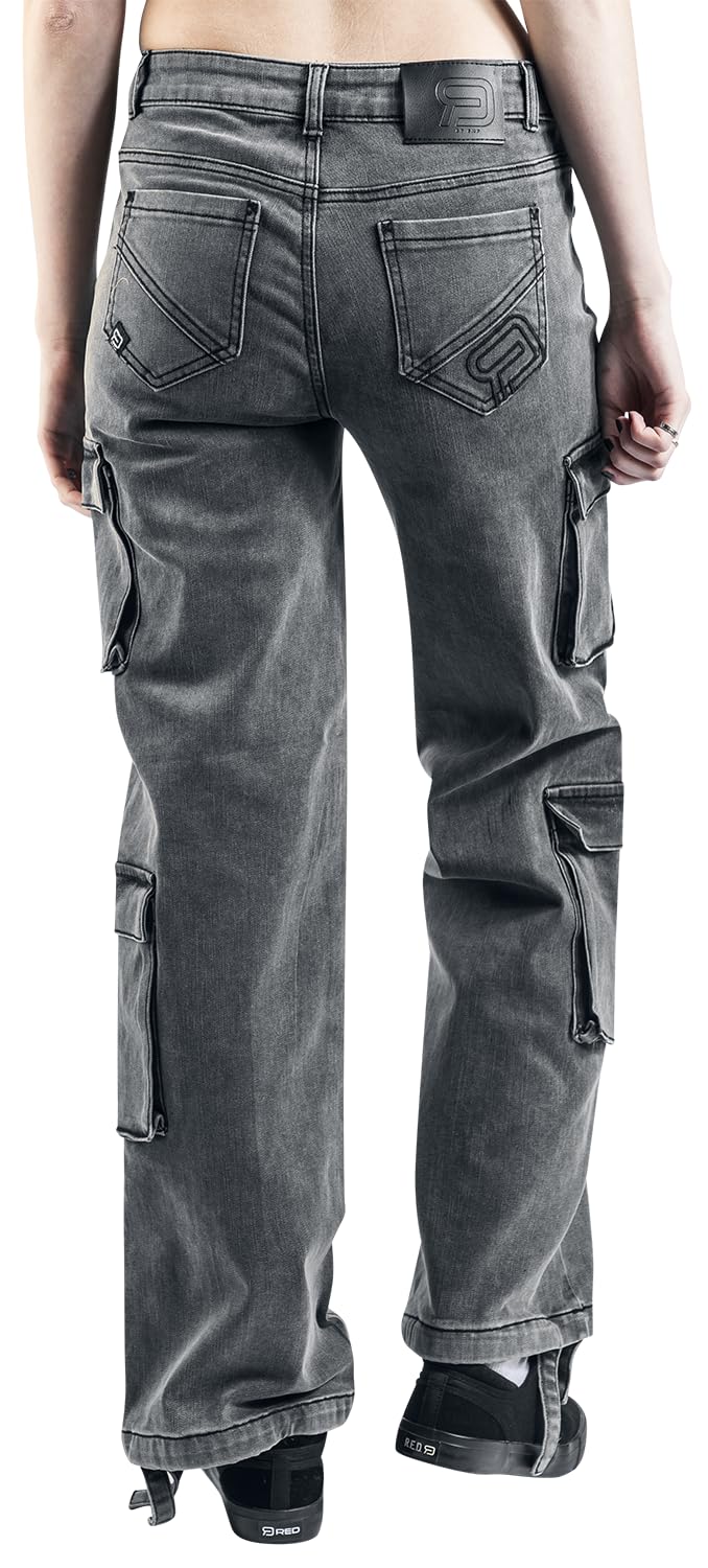 red-by-emp-cargohose-damen-grau-g-rtelschlaufen-taschen image 6