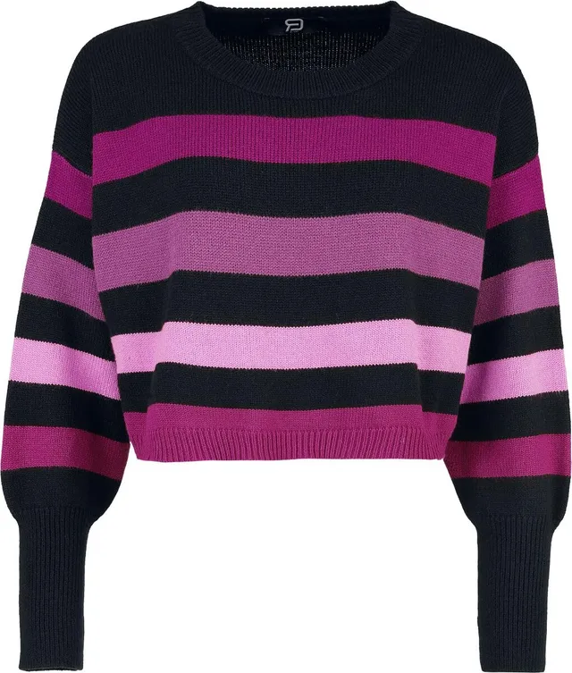 red-by-emp-pullover-damen-strickpullover-schwarz-lila-gr-e-s image 1