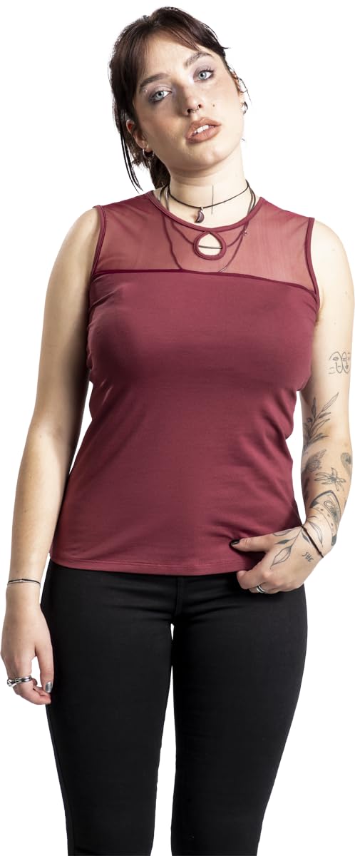 red-by-emp-top-mit-spitze-damen-top-bordeaux-gr-e-l image 2