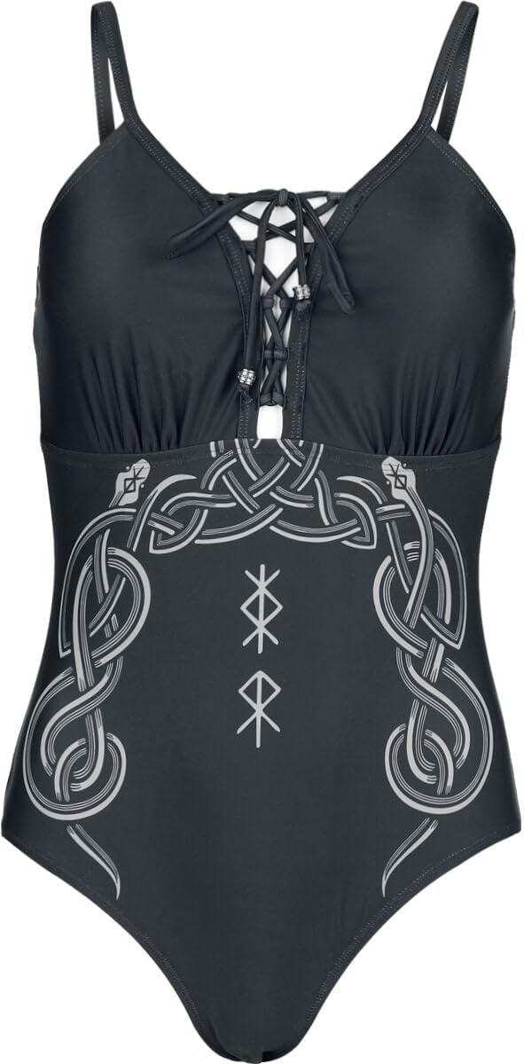 black-premium-by-emp-celtic-snake-badeanzug-schwarz-schn-rung-s image 1
