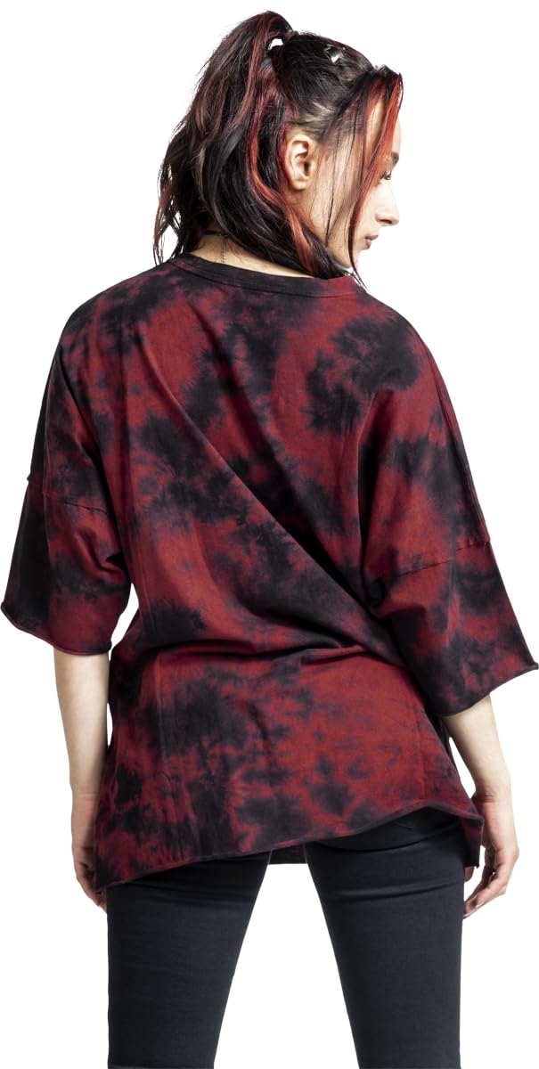 black-premium-by-emp-t-shirt-cut-out-schwarz-rot-damen image 5