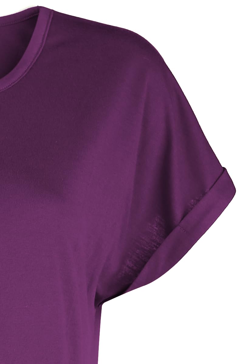 red-by-emp-basic-t-shirt-damen-lila-casual-shirt image 4