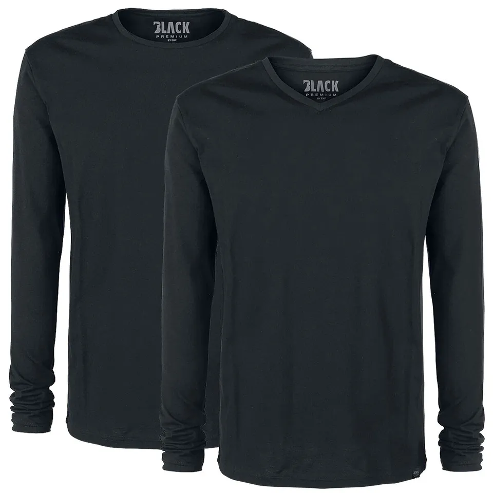 black-premium-by-emp-basic-longsleeves-herren-schwarz-m image 1