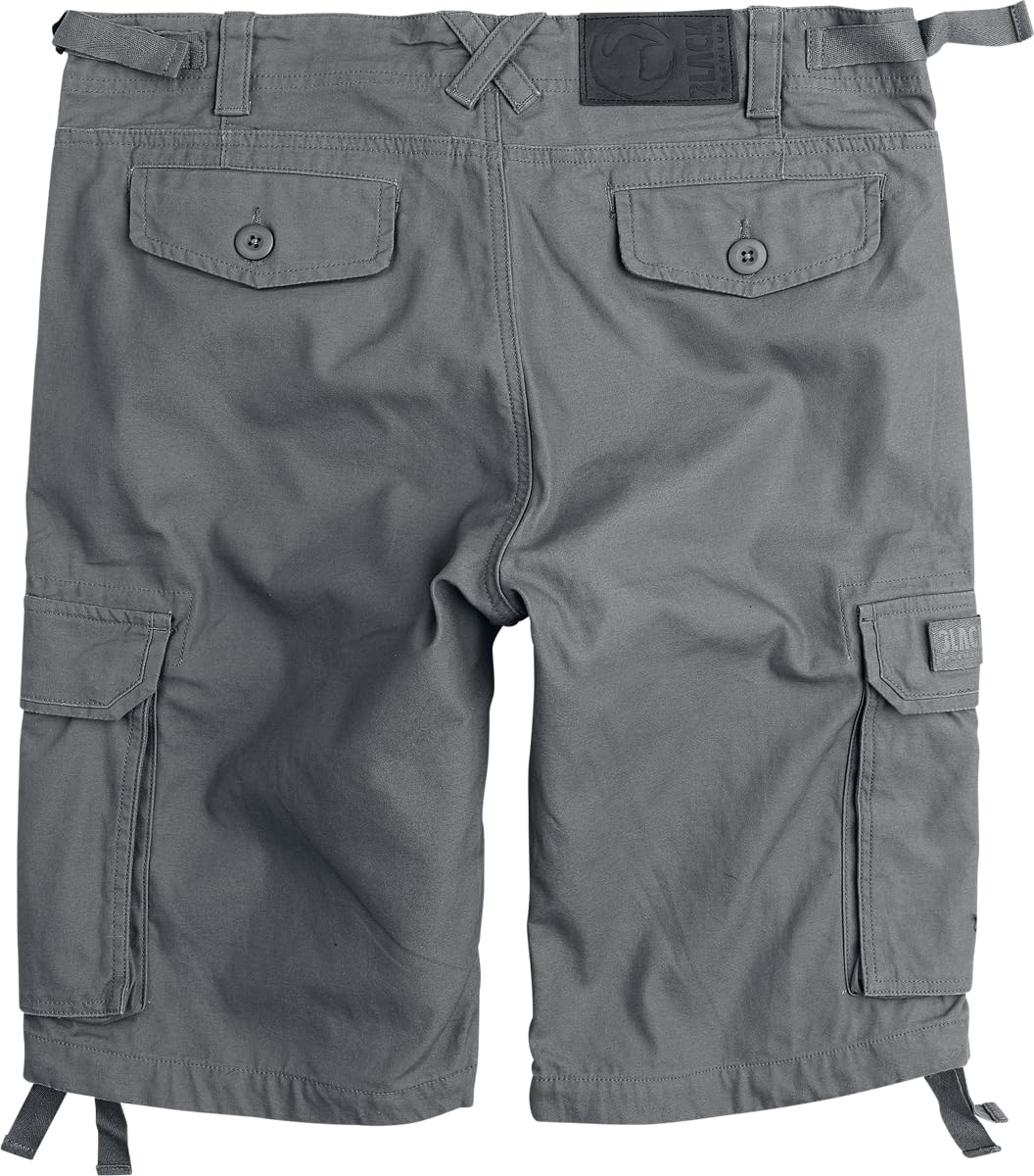 black-premium-army-vintage-shorts-hose-grau-herren image 3