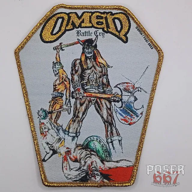omen-battle-cry-patch-gewebt-12cm-schwarzer-rand image 1
