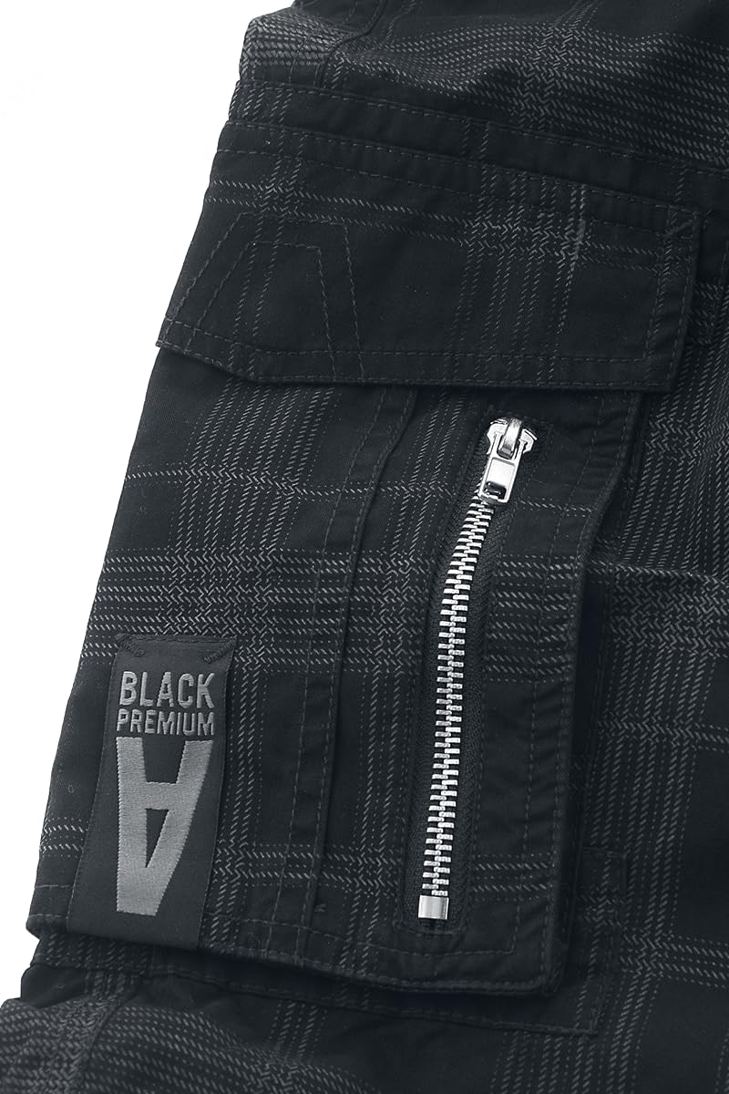 black-premium-by-emp-shorts-schwarz-herren-l-karo-muster image 2