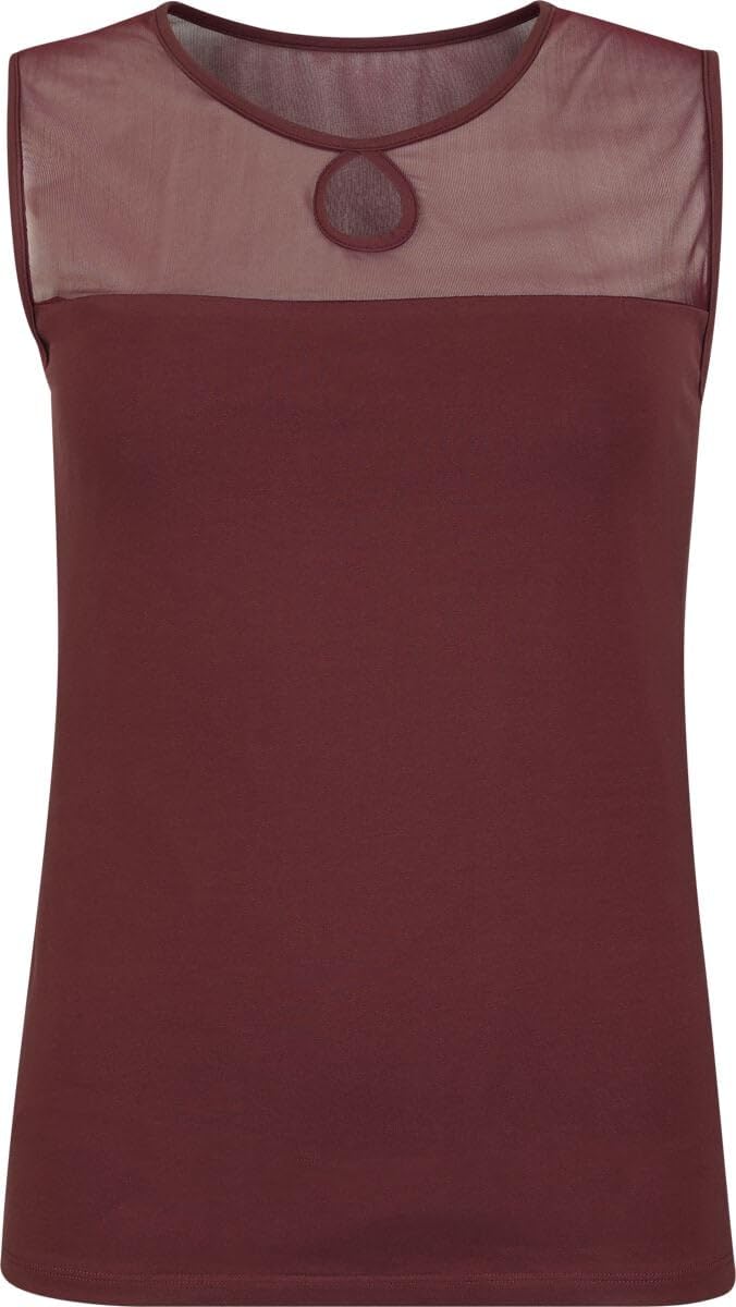 red-by-emp-top-mit-spitze-damen-top-bordeaux-gr-e-l image 1