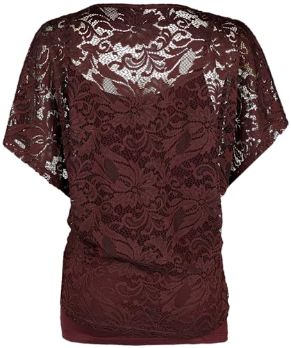 black-premium-by-emp-rotes-lockeres-spitzen-t-shirt-damen image 8