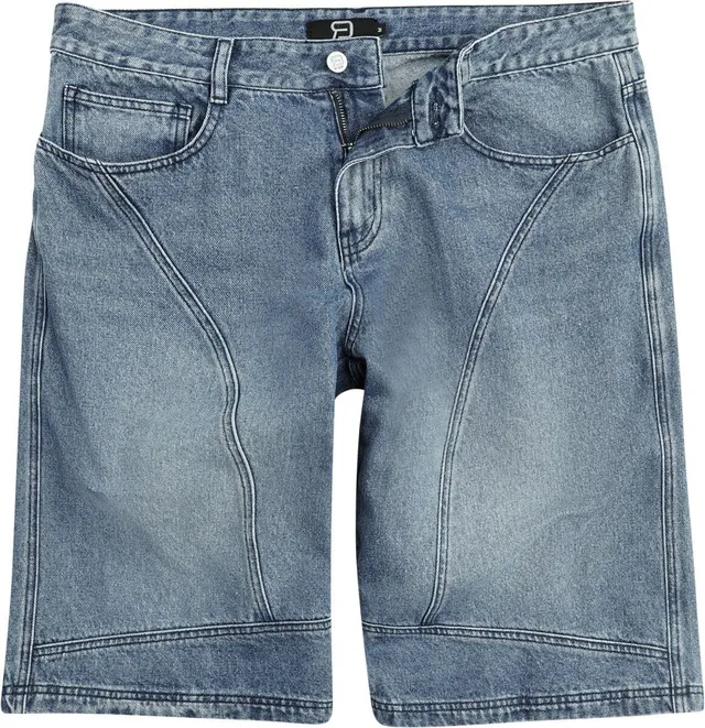 red-by-emp-blaue-baggy-shorts-herren-l-knielang image 1