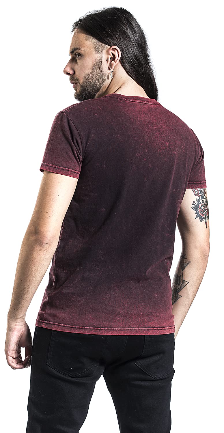 black-premium-by-emp-basic-t-shirt-mit-knopfleiste-herren-rot image 5