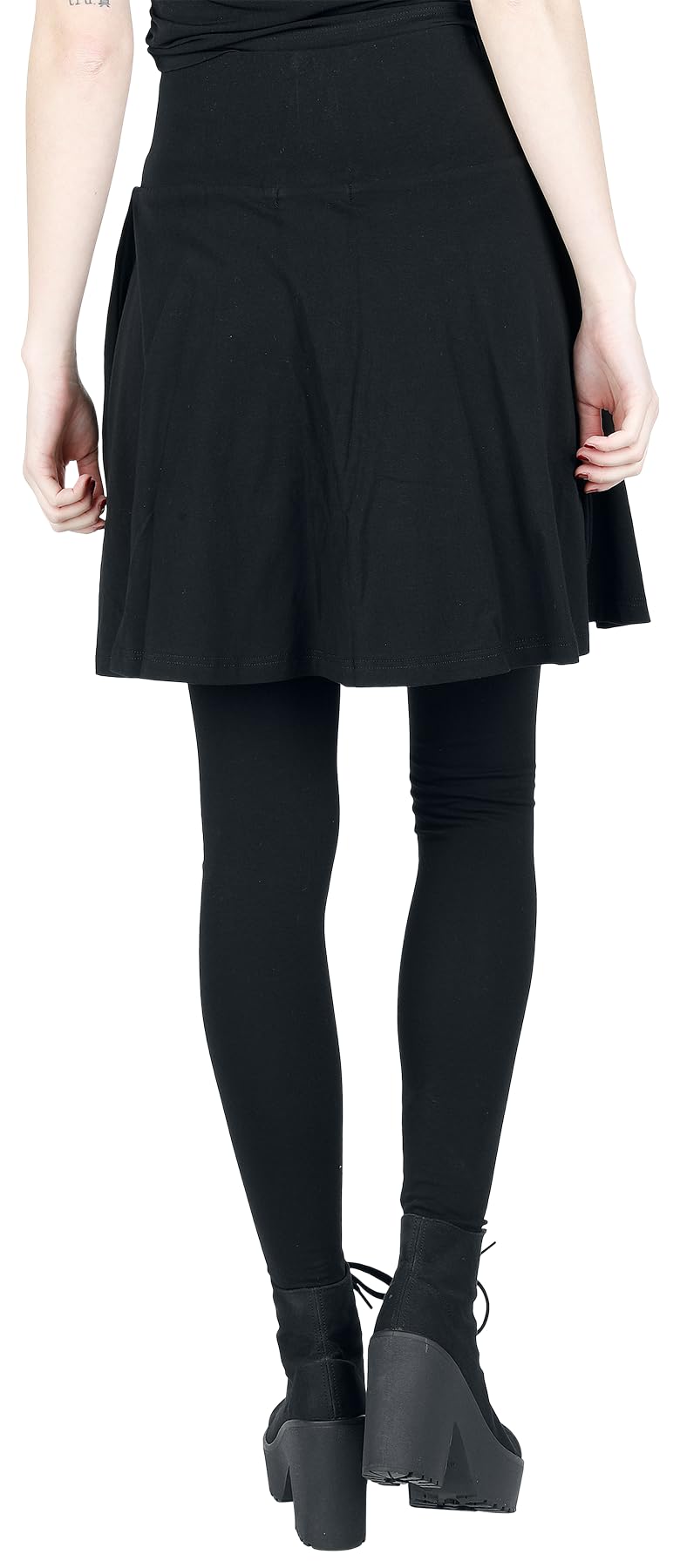 red-by-emp-schwarze-basic-leggings-mit-rock-damen-schwarz image 6