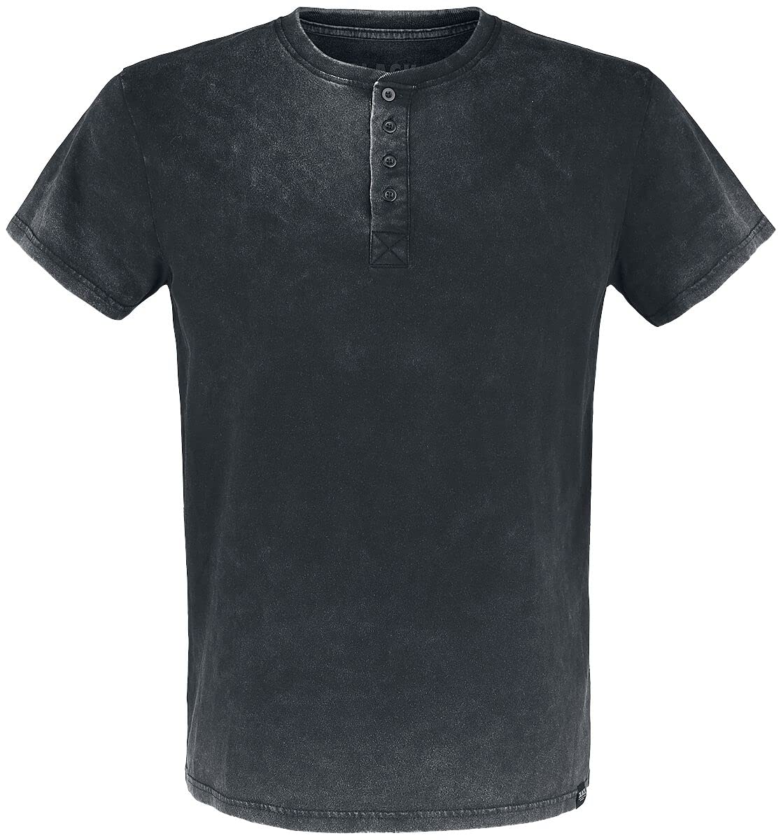 black-premium-by-emp-t-shirt-dunkelgrau-knopfleiste-herren image 1