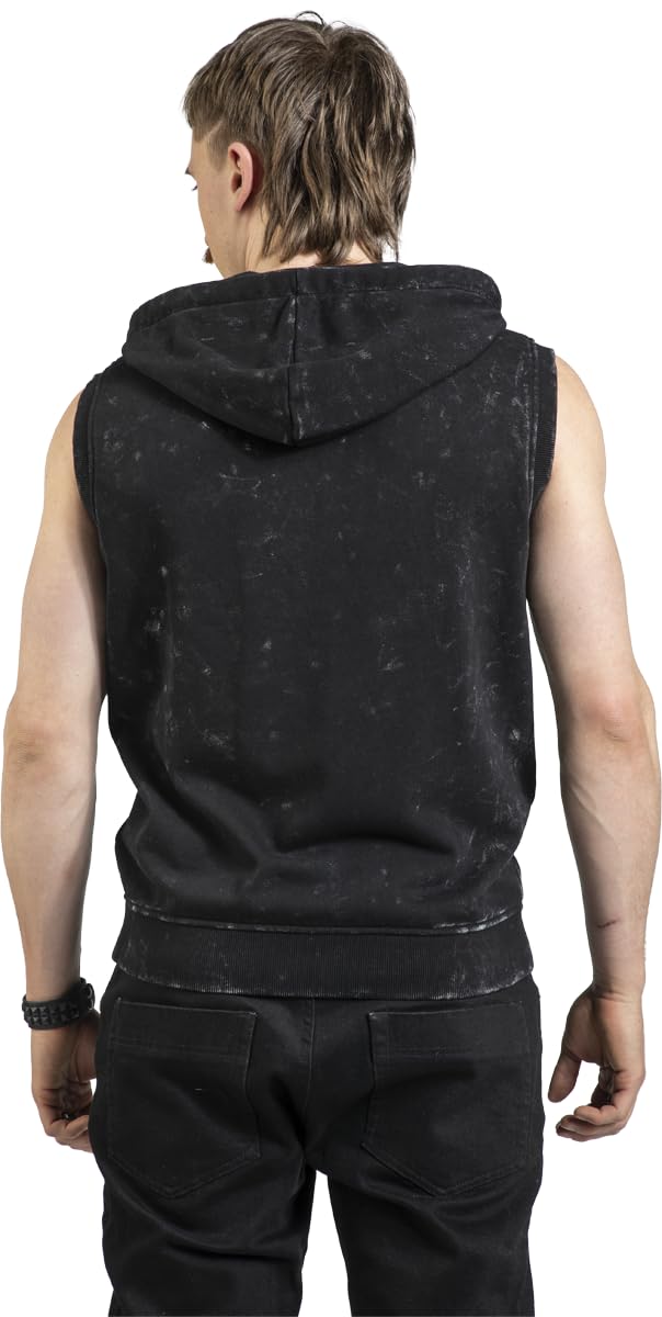 red-by-emp-herren-sweatweste-grau-meliert-kapuze-gr-m image 7