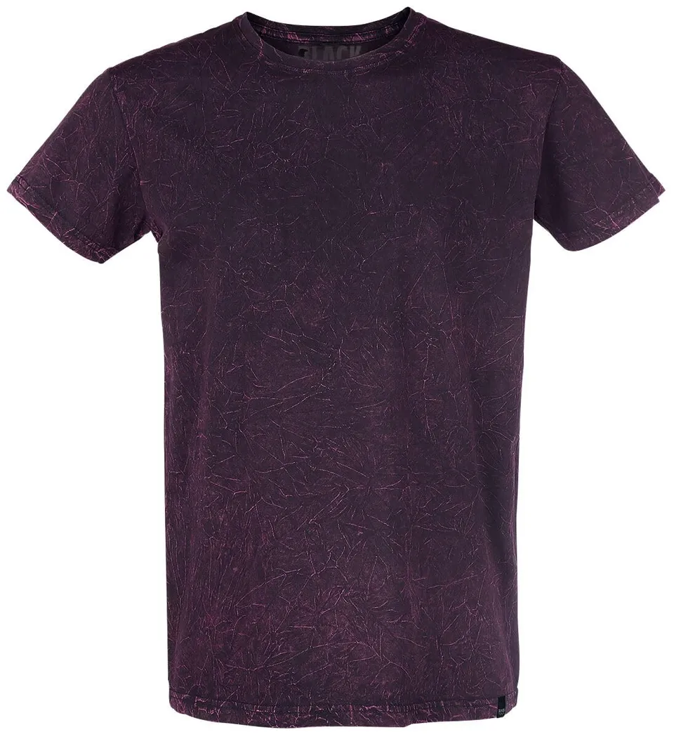 black-premium-t-shirt-dunkelrot-waschung-herren-xl image 1
