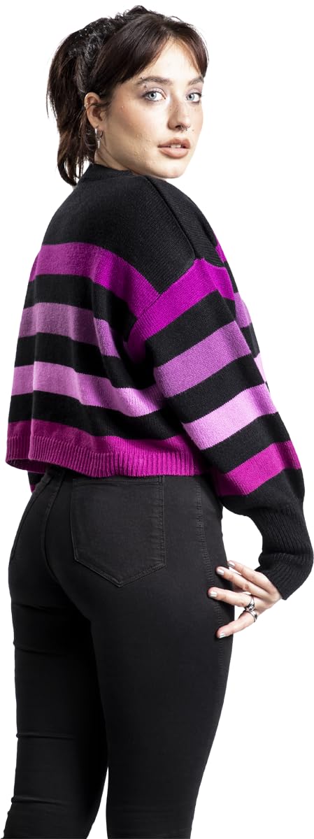 red-by-emp-pullover-damen-strickpullover-schwarz-lila-gr-e-s image 5