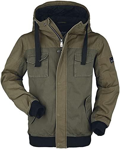black-premium-by-emp-winterjacke-oliv-herren-xxl-mit-steppfutter image 7