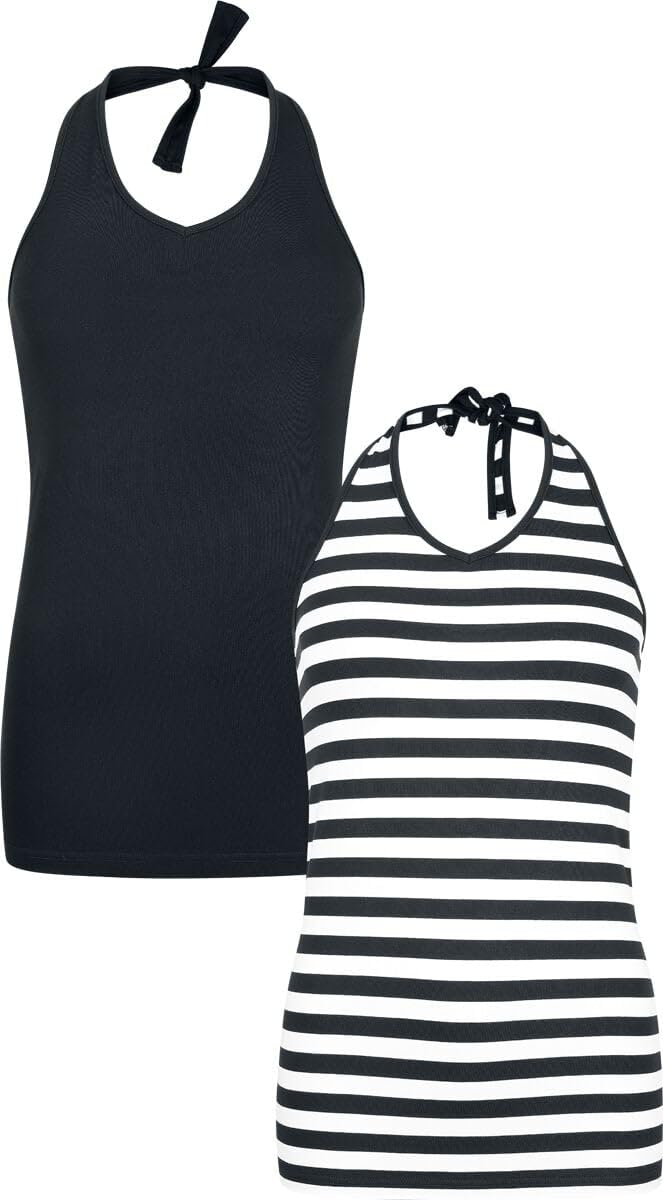red-by-emp-neckholder-tops-damen-gestreift-2er-pack image 1