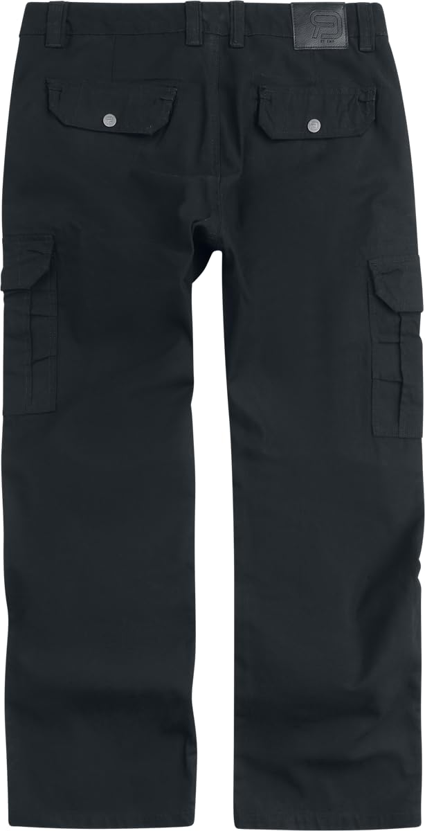 red-by-emp-hosen-herren-cargohose-schwarz-straight-fit-gr-e-l image 2