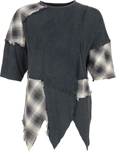 black-premium-by-emp-essential-check-oversize-t-shirt-schwarz image 8