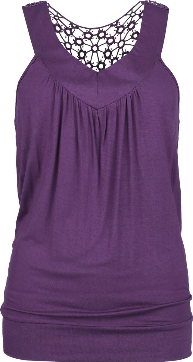 red-by-emp-laced-racerback-damen-top-violett image 1