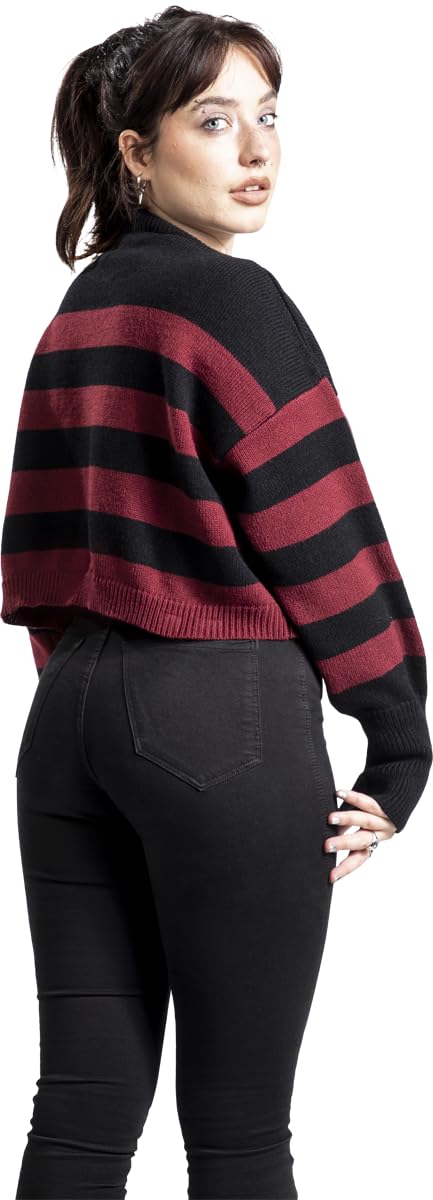 red-by-emp-pullover-damen-strickpullover-schwarz-rot-gr-e-l image 5