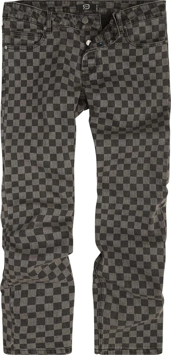 red-by-emp-karierte-jeans-herren-grau-hose image 1