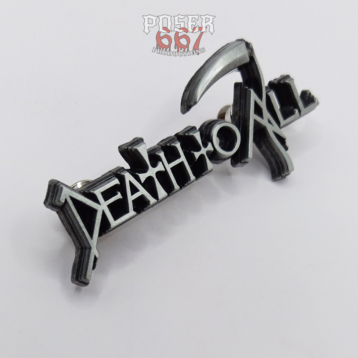 death-to-all-logo-3d-pin-antik-silber-60-mm image 1