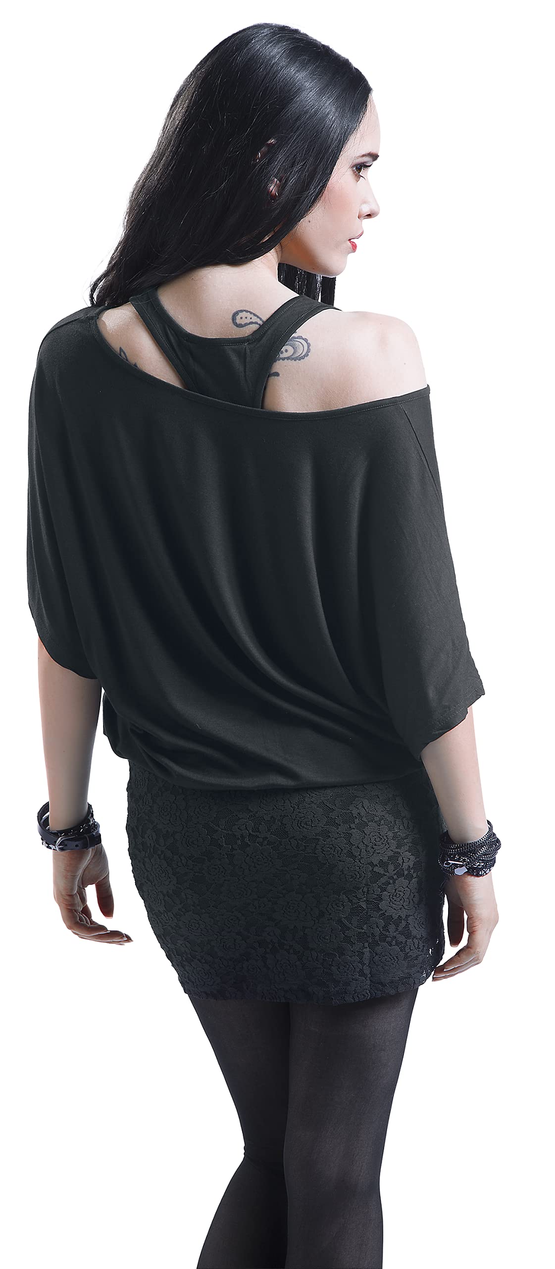 black-premium-by-emp-double-layer-kleid-spitze-schwarz-l image 8