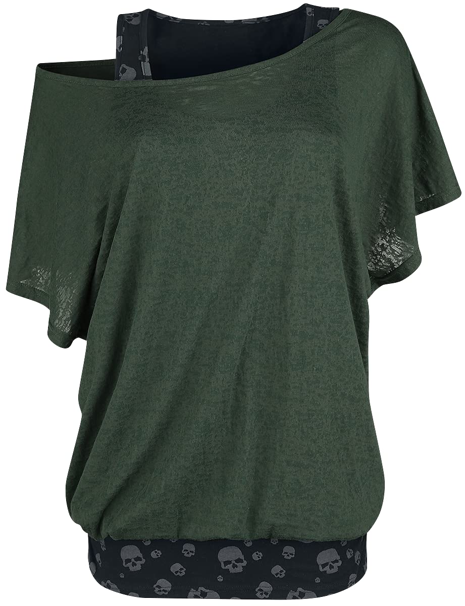 black-premium-by-emp-t-shirt-double-layer-totenkopf-schwarz-gr-n image 4